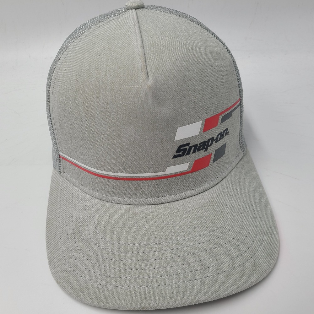 Snap-on Hat Snapback Trucker Mesh‎ Gray Red Tools Logo Workwear Construction Men